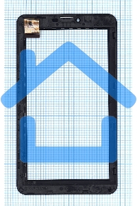 Сенсорное стекло (тачскрин) для Irbis TZ48, черное с рамкой