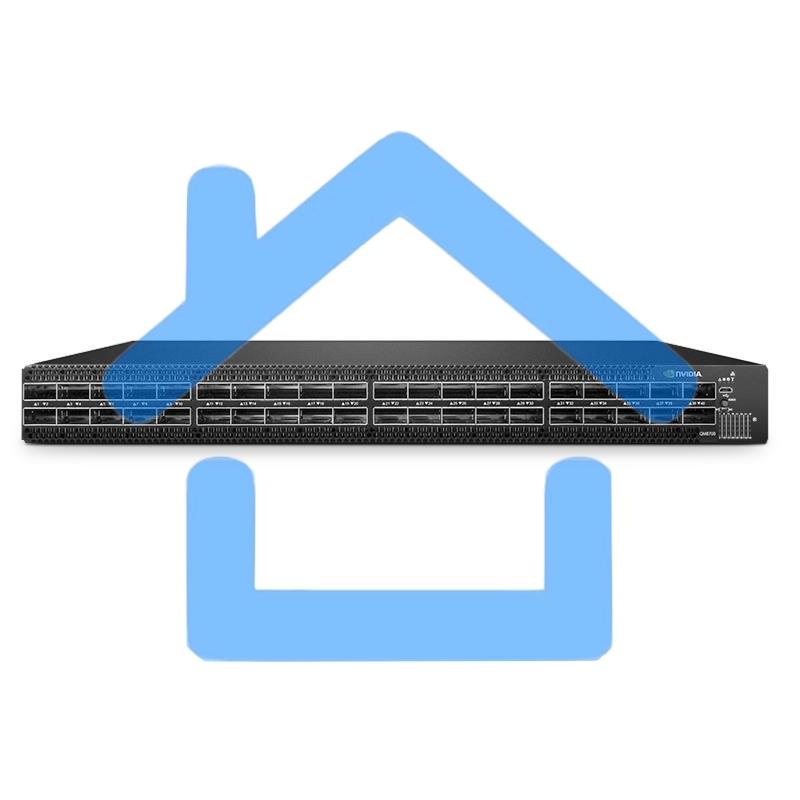 Коммутатор Infiniband Mellanox® Quantum(TM) HDR InfiniBand Switch, 40 QSFP56 ports, 2 Power Supplies (AC), unmanaged, standard depth, P2C airflow, Rail Kit