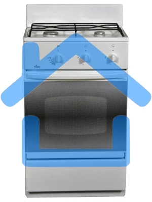 Плита газовая Flama CG 3202 W/B белый, конфорок 2 шт, духовка 30 л, 50 см x 85 см x 38 см