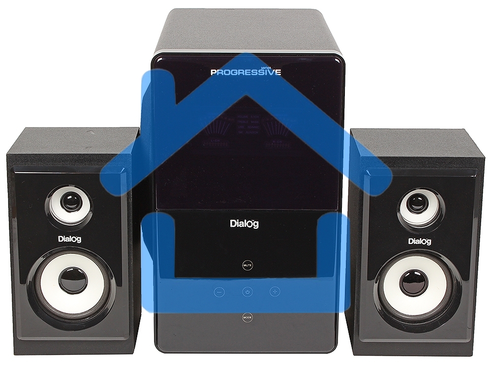 Акустическая система Dialog Progressive AP-220 черный 2.1, 30W+2*12W RMS, USB+SD reader