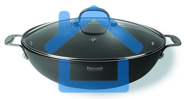 Вок RONDELL RDA-114 Вок 32см RONDELL Вок RDA-114, с кр 32 см (4,6 л). Материал: Штампованный алюминий. Основной цвет: Мокрый асфальт. Технология: Двустороннее анодирование - 39-44 мкн, исключает взаимодействие пищи с алюминием. Внутреннее покрытие: TriTit