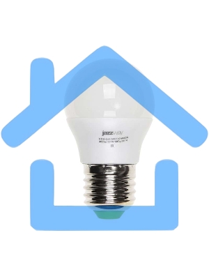 Лампа светодиодная PLED-ECO-G45 5Вт шар 4000К белый E27 400лм 220-240В JazzWay 1036988A