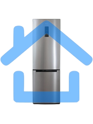 Холодильник Бирюса Б-I960NF нержавеющая сталь двухкамерный 240/100л морозилка снизу, No Frost