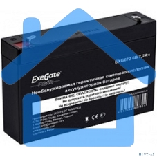 Батарея ExeGate EP234536RUS GP 672/EXG672 (6V 7.2Ah) клеммы F1