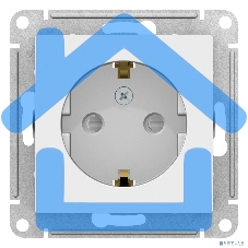Розетка с заземлением со шторками Schneider-electric ATN000145 ATLASDESIGN, 16А, механизм, БЕЛЫЙ