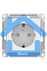Розетка с заземлением со шторками Schneider-electric ATN000145 ATLASDESIGN, 16А, механизм, БЕЛЫЙ