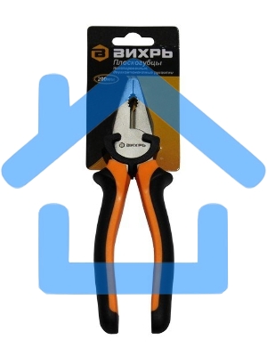 Плоскогубцы,200мм.,никелированные,двухкомпонентные рукоятки