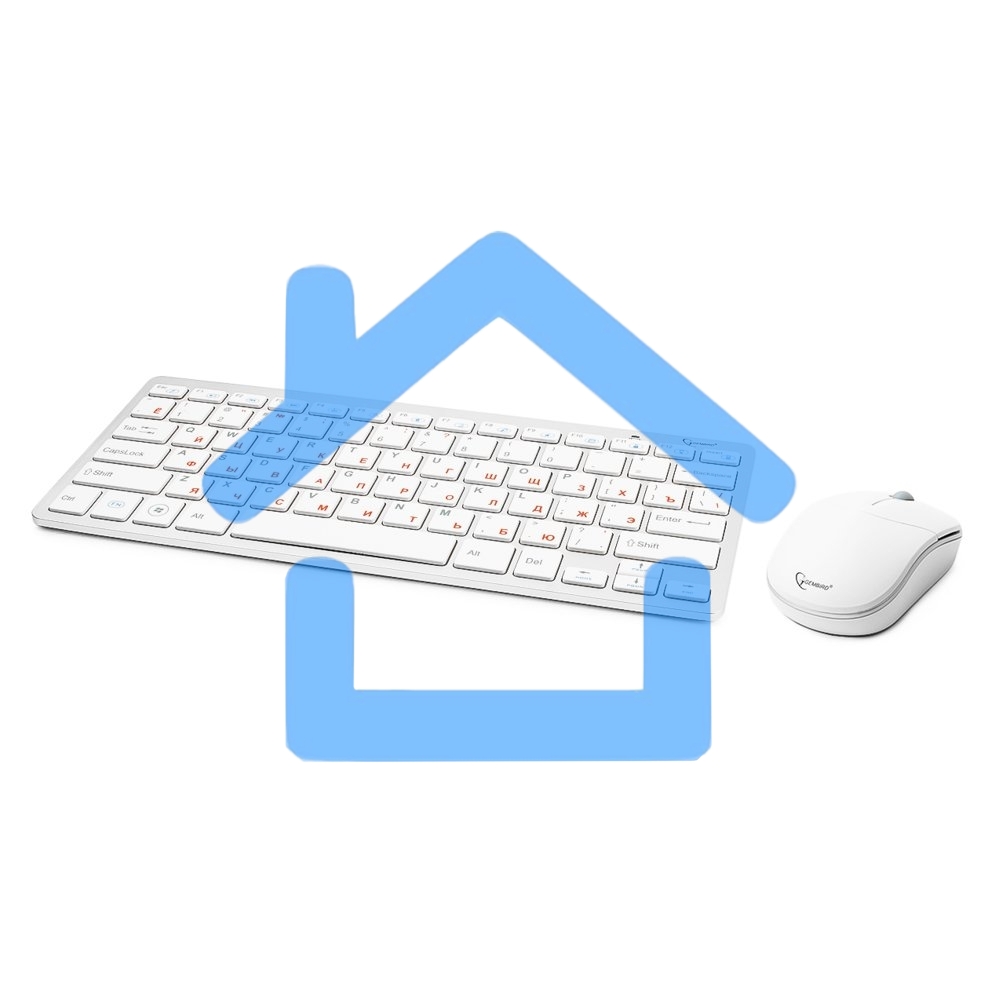 Клавиатура+мышь Gembird KBS-7001-RU Wireless, ноутбучн. механизм клавиш 2.4ГГц/10м, мини-приемник- USB