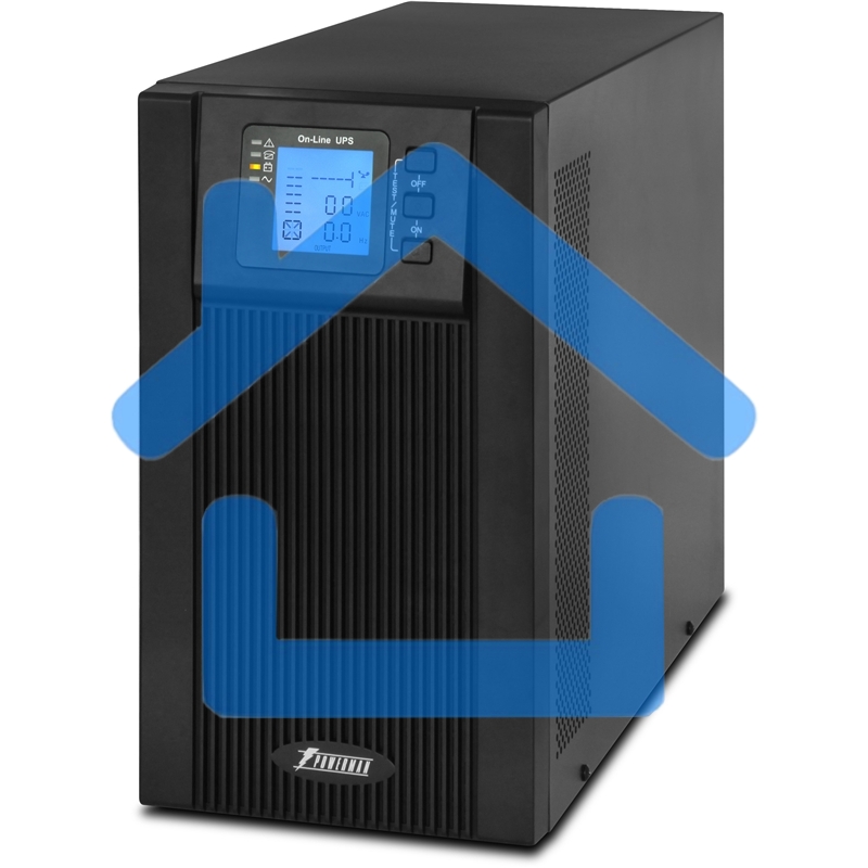 Источник бесперебойного питания Powerman ИБП Online 2000 Plus черный ( внешний блок батарей, в комплект не входит)