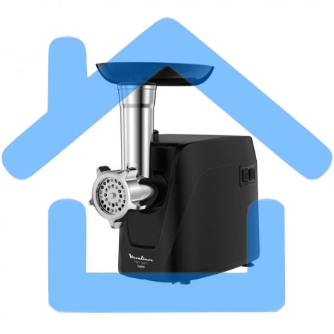 Мясорубка электрическая Moulinex ME112832 1600Вт черный/серебристый