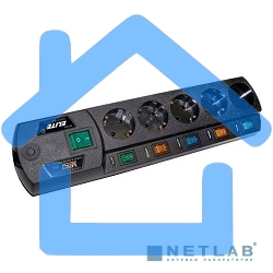 Сетевой фильтр MOST Сетевой фильтр ERG 5м (5 розеток), черный {633409}