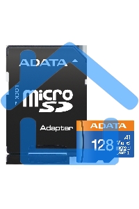 Флеш карта Micro SecureDigital 128Gb ADATA AUSDX128GUICL10A1-RA1 MicroSDXC Class 10 UHS-I, SD adapter