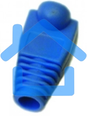 Защитные колпачки для кабеля 6,0мм cat.5, на соединение коннектора с кабелем, синий, 100 шт. в пчк