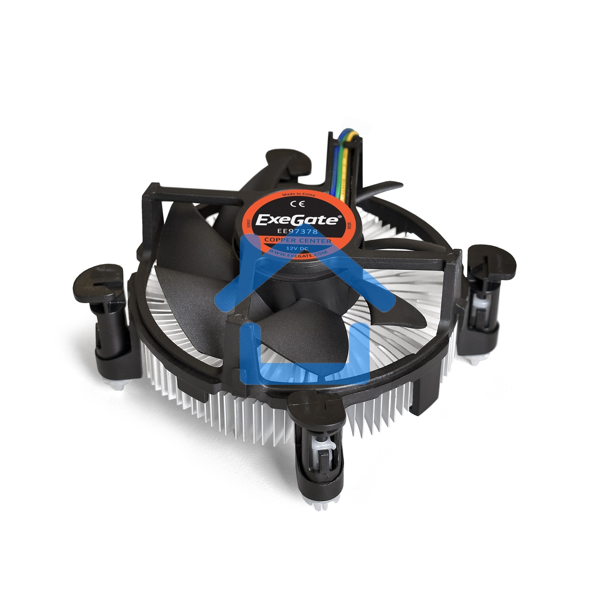 Кулер для процессора ExeGate EЕ97378 черный, 92 мм, алюминий/медь, 2400 об/мин, 23 дБ, 4 pin, 95 Вт, 60 мм