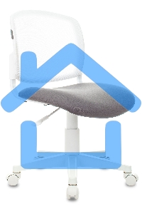 Кресло детское Бюрократ CH-W296NX белый TW-15 Neo Grey сиденье серый, сетка/ткань, крестов. пластик, пластик белый
