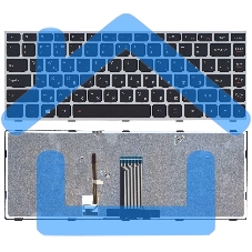 Клавиатура для ноутбука Lenovo Flex 2-14 G40-30 G40-70 черная с серебристой рамкой с подсветкой