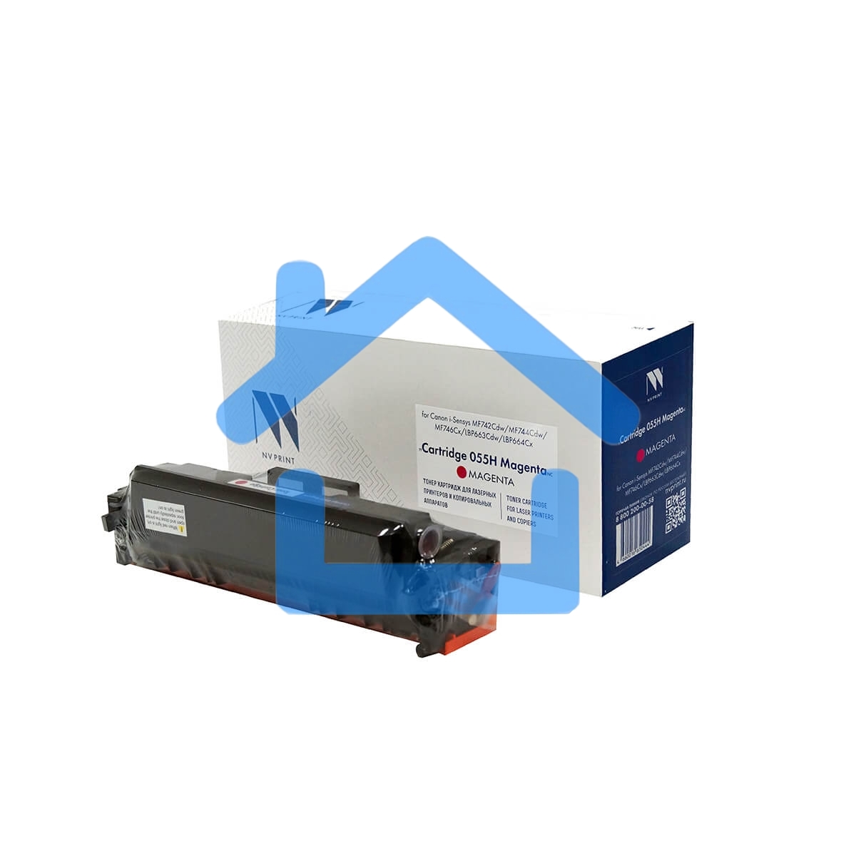 Картридж лазерный NVP совместимый NV-055H Magenta (БЕЗ ЧИПА) для Canon i-Sensys MF742Cdw/MF744Cdw/MF746Cx/LBP663Cdw/LBP664Cx (5900k)