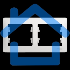 Рамка 2-м Glossa горизонт. белый SchE GSL000102