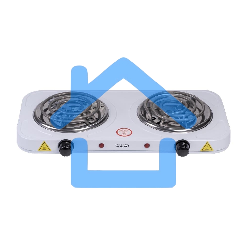 Электрическая плитка Galaxy Line GL 3004, белый, электрическая, 2000 Вт (1000Вт+1000Вт)