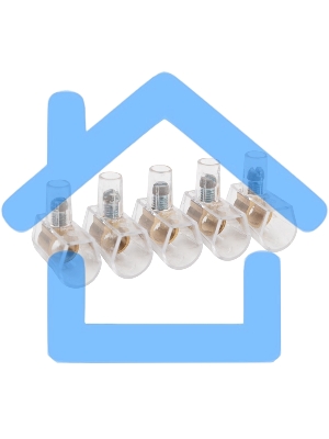 Концевой зажим винтовой изолированный КЗВИ 6 мм (5х1) (10 шт./уп.) Rexant