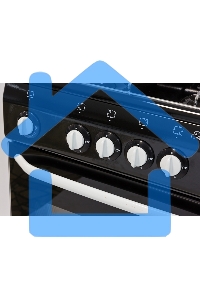 Плита газовая De Luxe 5040.36Г (КР) черный, конфорок 4 шт, духовка 43 л, 50 см x 85 см x 50 см