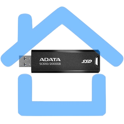 Накопитель SSD   внешний USB 3.2 2Tb черный SC610-2000G-CBK/RD ADATA