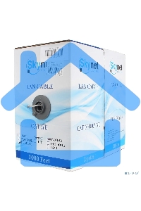 Кабель SkyNet Premium UTP indoor 2x2x0,51, медный, FLUKE TEST, кат.5e, однож., 305 м, box, серый