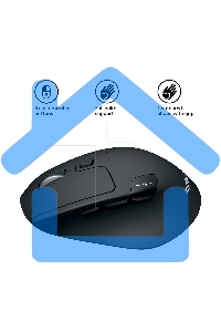 Мышь беспроводная Logitech M720 Triathlon черный, 1000 dpi, радиоканал, Bluetooth, USB, кнопки - 8