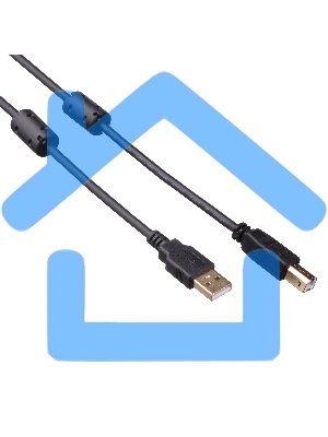 Кабель USB 2.0 A-->B 3м ExeGate 2 фильтра, позолоченные контакты