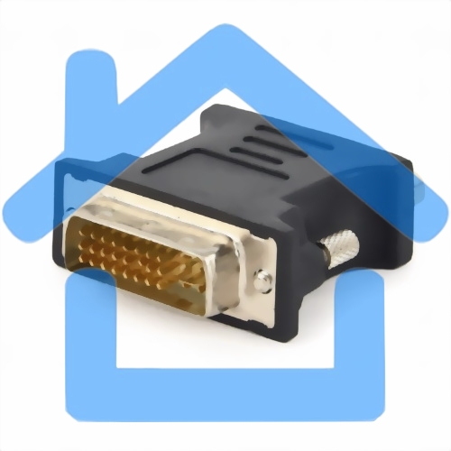 Переходник DVI-VGA Cablexpert A-DVI-VGA-BK, 29M/15F, черный, пакет