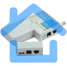 Тестер для витой пары ITK 4в1 RJ45/RJ11/BNC/USB с элем. пит.