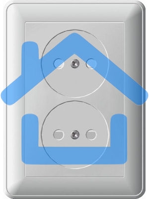 Розетка 2-м СП W59 16А IP20 защ. шторки без заземл. бел. SchE RS16-254-18