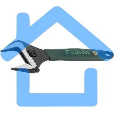 Ручной инструмент KRAFTOOL 27258-25 Ключ разводной Cr-V,фосфатир,эргоном рукоятка из эластомера,увелич зев,угол наклона губок 15град,250мм/10