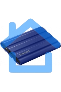Внешний SSD Samsung T7 Shield, 1TB, USB 3.2 Gen 2 Type-C, R/W 1050/1000, синий