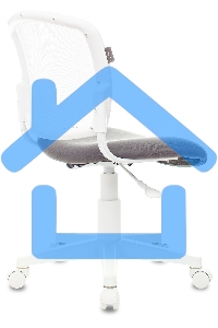 Кресло детское Бюрократ CH-W296NX белый TW-15 Neo Grey сиденье серый, сетка/ткань, крестов. пластик, пластик белый