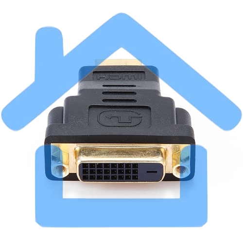 Переходник Gembird Переходник HDMI-DVI 19M/25F, золотые разъемы, пакет(A-HDMI-DVI-3)