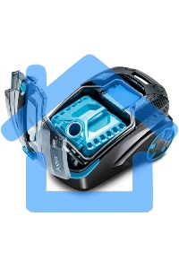 Моющий пылесос Thomas DryBOX Amfibia черный/голубой, 325/1700 Вт, уборка влажная/сухая/сбор жидкости, пылесборник контейнер 2.6 л