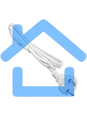 Шнур с электр. вилкой (ШВВП-ВП 2х0.75) 2.2м бел. UNIVersal 9632227