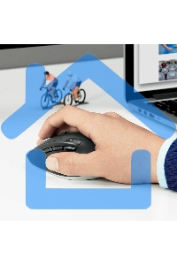 Мышь беспроводная Logitech M720 Triathlon черный, 1000 dpi, радиоканал, Bluetooth, USB, кнопки - 8