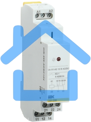 Реле промежуточное OIR 2 конт (8А). 12 В AC/DC