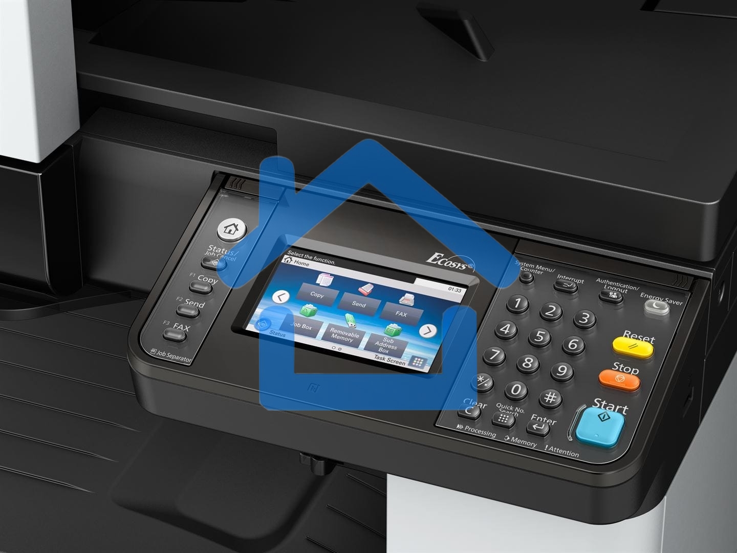 МФУ лазерное Kyocera Ecosys M4125idn (1102P23NL0), A3, ч/б, печ. до 25 стр/мин. (А4) до 12 стр/мин. (А3), скан. до 50 стр/мин., 1200 x 1200 dpi (печать) 600x600dpi (скан.), USB, RJ-45, NFC, Air Print, Mopria