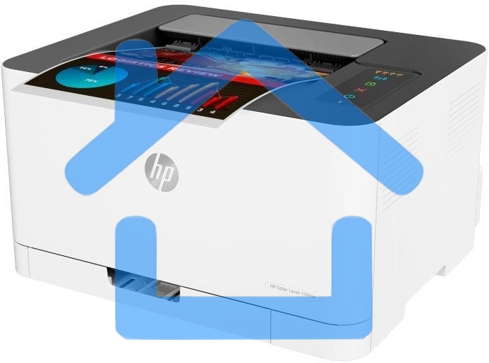 Принтер лазерный HP Color Laser 150nw (4ZB95A), A4, цветной, печ. до 18 стр/мин. (ч/б) до 4 стр/мин. (цвет), 600 x 600 dpi, USB, RJ-45, Wi-Fi, Air Print, Mopria