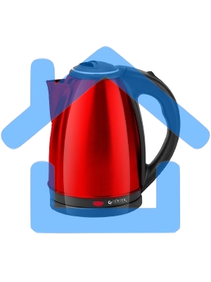 Чайник Centek CT-1068 RED (красный) металл 2л, 2000W, хромированная вставка на крышке