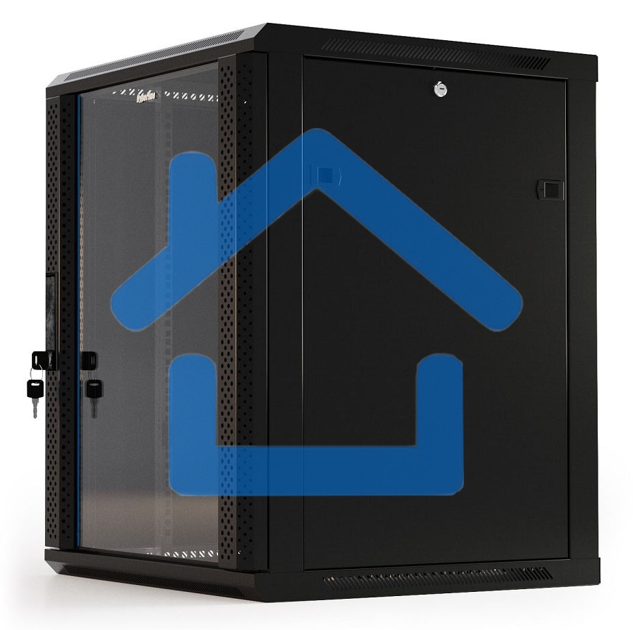 Шкаф настенный Hyperline TWB-1266-GP-RAL900419-дюймовый (19