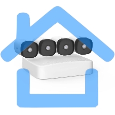 Комплект видеонаблюдения Tenda K4P-4TR с PoE на 4 канала: видеорегистратор PoE HD, 4 цилиндрические камеры PoE HD