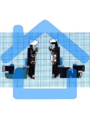 Шлейф разъема питания с аудио-разъемом для iPhone 6 Plus белый