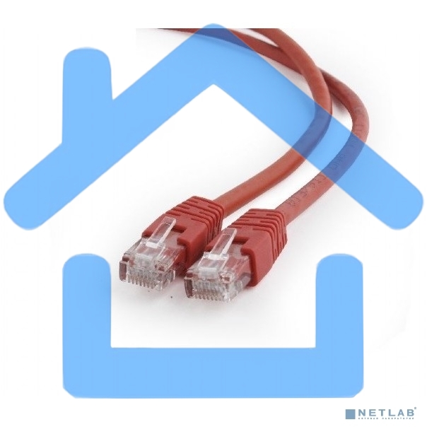 Патч-корд UTP Cablexpert кат.6, 0.5м, литой, многожильный, красный