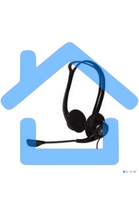 Наушники с микрофоном Logitech 960 черный 2.4м накладные оголовье (981-000100)