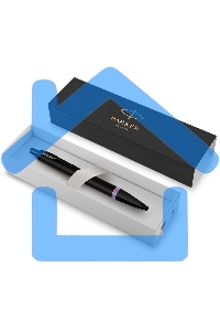 Ручка шариковая Parker IM Vibrant Rings K315 (CW2172951) Amethyst Purple PVD M, синие чернила, подарочная коробка