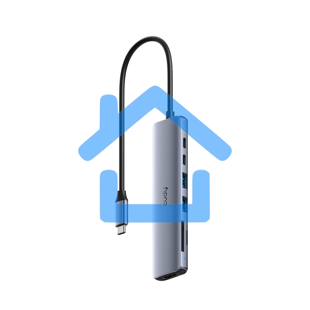 Адаптер CUDY 7-IN-1 USB C Hub with 4K HDMI